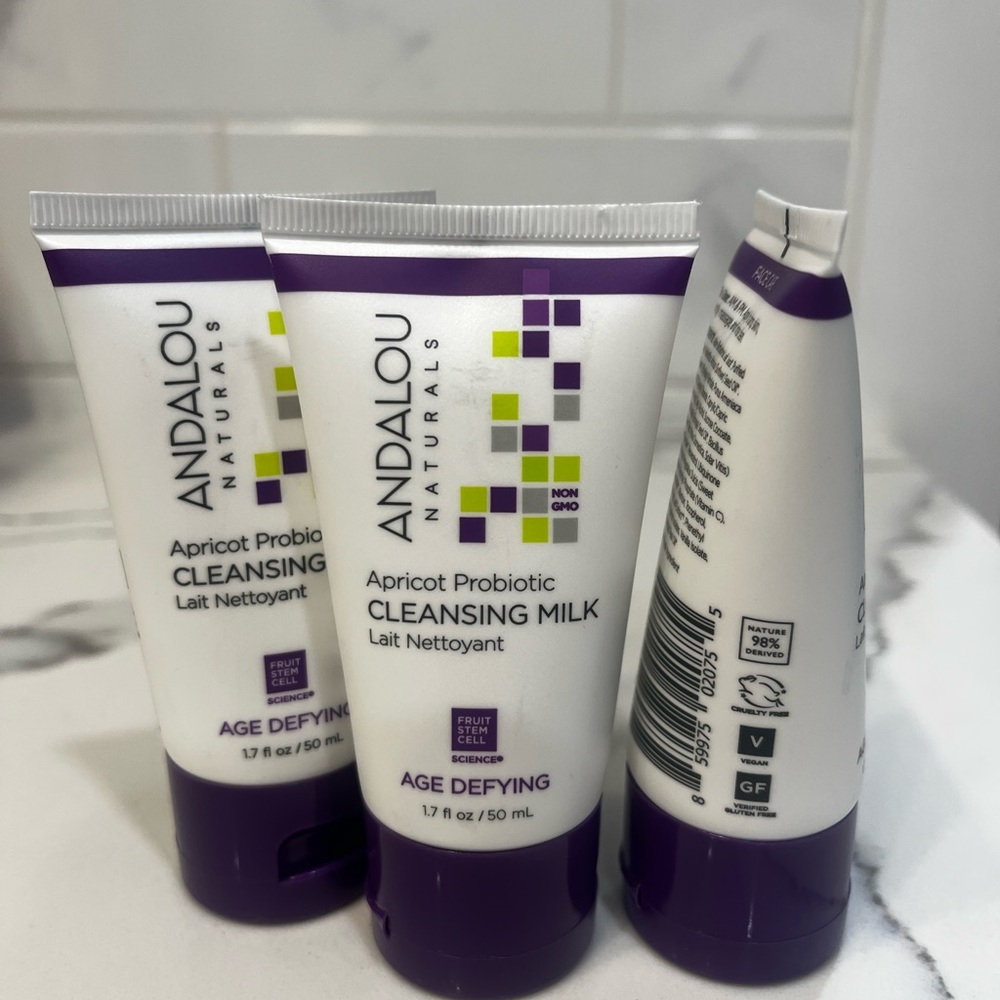 Apricot Probiotic Cleansing Milk Travel Size Andalou Naturals 1.7 oz PACK‎ of 3 - Picture 5 of 5